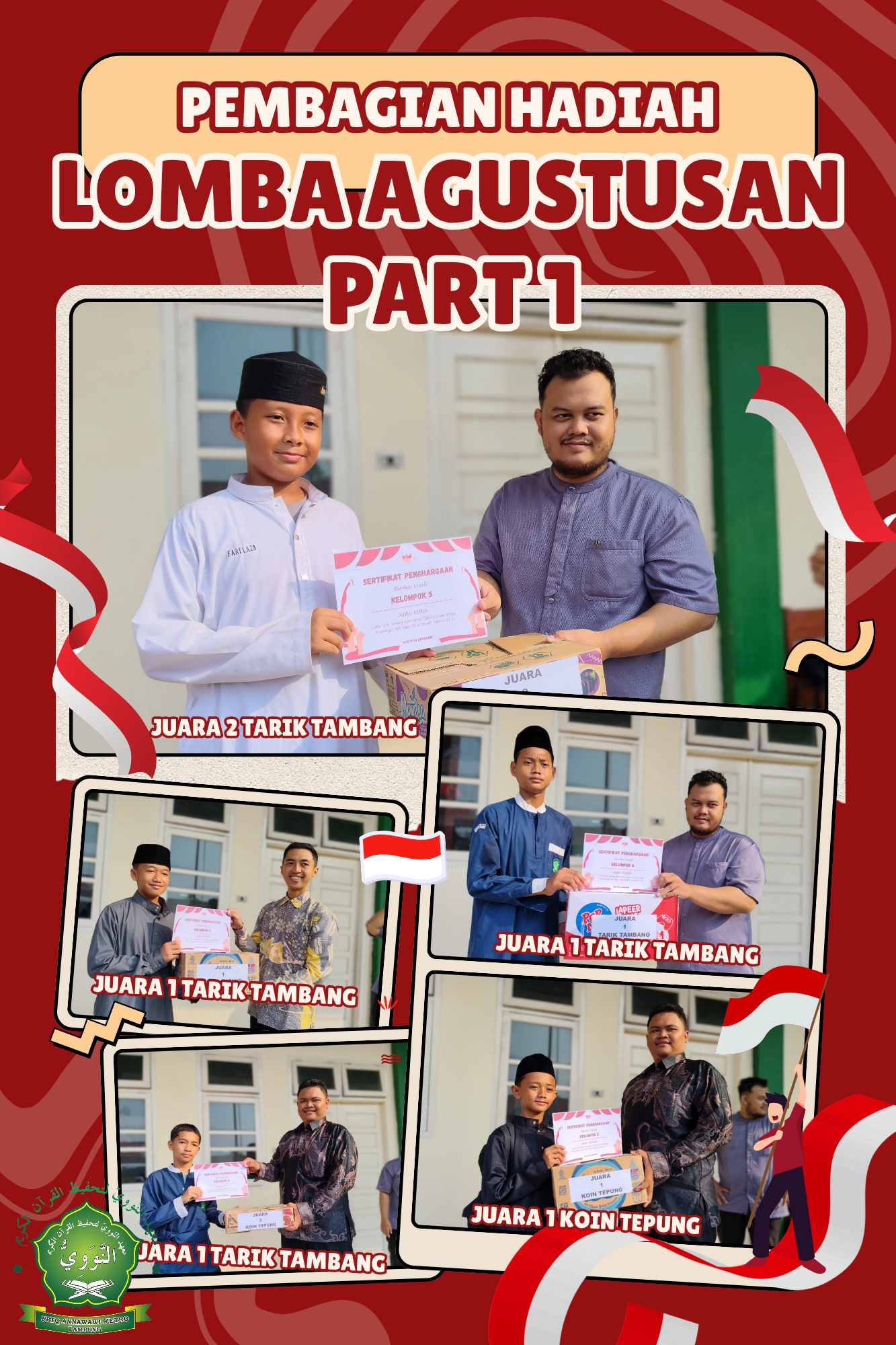 Semarak HUT Kemerdekaan RI, Santri PPTQ Annawawi Ikuti Beragam Perlombaan Penuh Keceriaan